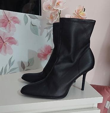 Ženske čizme na štiklu – crne - Model: elastične ankle čizme/čarapa na lalafo.rs — 1 Ženske čizme na štiklu – crne - Model: elastične ankle čizme/čarapa — 1