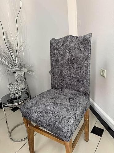 👑Prekrivači za stolice od plišanog materijala🌺 ✅Cena 6 komada 1700 na lalafo.rs — 1 👑Prekrivači za stolice od plišanog materijala🌺 ✅Cena 6 komada 1700 — 1