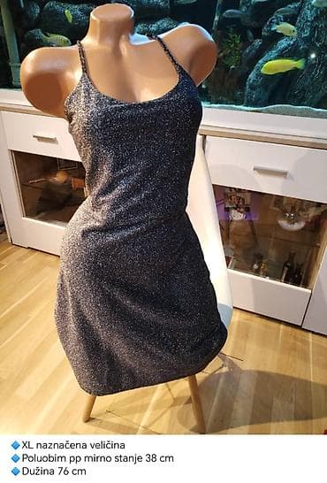 Svečana mini haljina sa šljokičastim sjajem - Model sa tankim at lalafo.rs — 1 Svečana mini haljina sa šljokičastim sjajem - Model sa tankim — 1