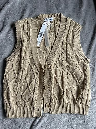 Pleteni prsluk TALLY WEiJL – model XS - Boja: bež/peskasto - na lalafo.rs — 1 Pleteni prsluk TALLY WEiJL – model XS - Boja: bež/peskasto - — 1