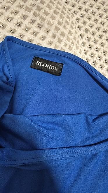 Plava elegantna haljina BLONDY - Model: asimetrična/one-shoulder; na lalafo.rs — 3 Plava elegantna haljina BLONDY - Model: asimetrična/one-shoulder; — 3