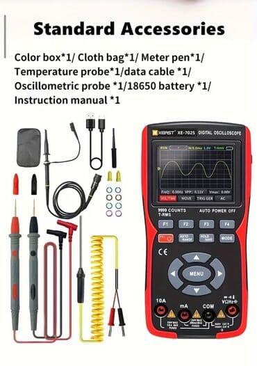 XEAST XE-702S – 2 u 1 digitalni osciloskop + multimetar (9999 counts na lalafo.rs XEAST XE-702S – 2 u 1 digitalni osciloskop + multimetar (9999 counts