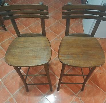 Drvene barske stolice – set od 2 komada. Komad 50e - Materijal: puno na lalafo.rs — 3 Drvene barske stolice – set od 2 komada. Komad 50e - Materijal: puno — 3