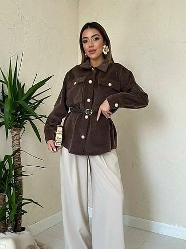 Ženska šaket košulja-jakna sa pojasom - Model: šaket kroj – između na lalafo.rs — 3 Ženska šaket košulja-jakna sa pojasom - Model: šaket kroj – između — 3