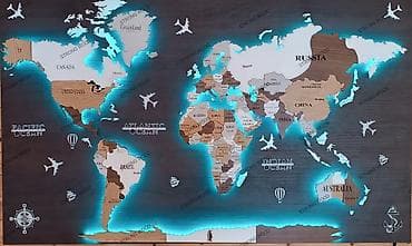 Antique Decor: Led mapa sveta 250×150 cm 3D sa podlogom Istražite lepotu dekorativne at lalafo.rs — 6 Antique Decor: Led mapa sveta 250×150 cm 3D sa podlogom Istražite lepotu dekorativne — 6