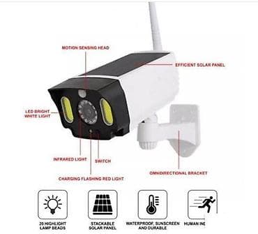 LED solarna Lampa u obliku nadzorne kamere T-28 LED solarno svetlo na lalafo.rs — 2 LED solarna Lampa u obliku nadzorne kamere T-28 LED solarno svetlo — 2