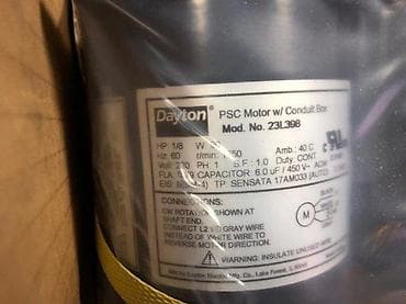 Electric Motors: 0885 Speed Control PSC Motor - DAYTON; Model: 23L398; Specifikacija at lalafo.rs — 6 Electric Motors: 0885 Speed Control PSC Motor - DAYTON; Model: 23L398; Specifikacija — 6