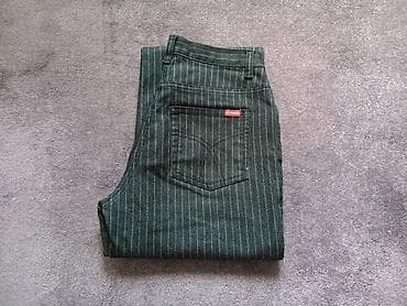 Pantalone ženske, boja grafit sa tankim belim šraftama. Sastav : 70% na lalafo.rs Pantalone ženske, boja grafit sa tankim belim šraftama. Sastav : 70%