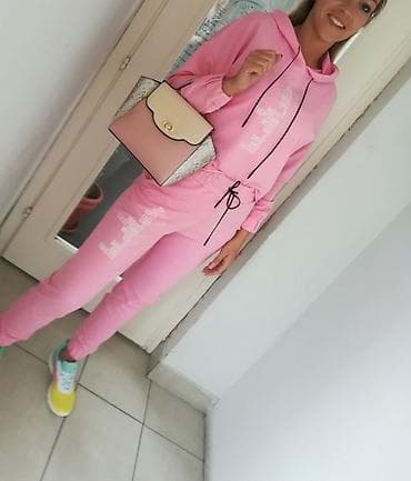 Sweatsuit Sets: Trenerka vrhunski glatki fini pamuk elastin vel S M L U roze i plavoj at lalafo.rs — 5 Sweatsuit Sets: Trenerka vrhunski glatki fini pamuk elastin vel S M L U roze i plavoj — 5