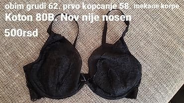 Koton grudnjak – model lingerie, crne boje, sa čipkom i mekim korpama na lalafo.rs — 1 Koton grudnjak – model lingerie, crne boje, sa čipkom i mekim korpama — 1