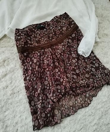 LIU JO viralna suknja 100% Silk ( svila ) u braon boji cvetna na lalafo.rs — 2 LIU JO viralna suknja 100% Silk ( svila ) u braon boji cvetna — 2