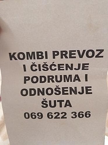 Usluzni prevoz kombi,radimo ciscenje dvorista,supe,garaze,i stanove at lalafo.rs — 1 Usluzni prevoz kombi,radimo ciscenje dvorista,supe,garaze,i stanove — 1