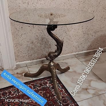 Antique Club Tables: Stilski antik Kafestolcic od mesinga u ocuvanom stanju at lalafo.rs — 6 Antique Club Tables: Stilski antik Kafestolcic od mesinga u ocuvanom stanju — 6