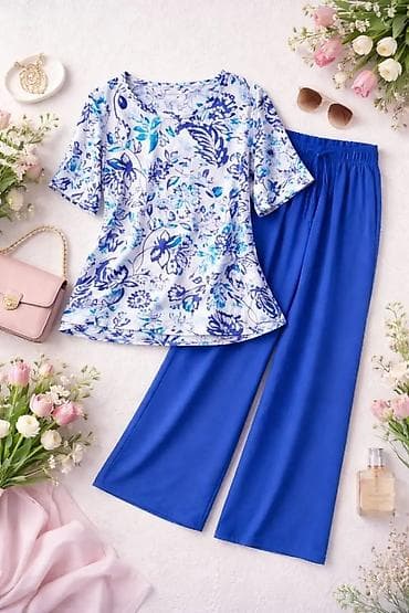 Ženski komplet – bluza i široke pantalone - Dvodijelni set sastavljen na lalafo.rs Ženski komplet – bluza i široke pantalone - Dvodijelni set sastavljen