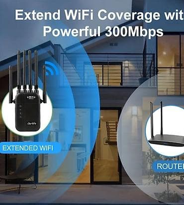 Wi‑Fi 6 repetitor/ekstender sa 6 antena – Ourlife, u crnoj i beloj na lalafo.rs — 5 Wi‑Fi 6 repetitor/ekstender sa 6 antena – Ourlife, u crnoj i beloj — 5
