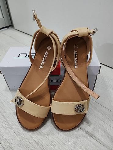 Prelepe, kvalitetne ravne sandale u krem/braon boji NOVO Broj 38 na lalafo.rs — 2 Prelepe, kvalitetne ravne sandale u krem/braon boji NOVO Broj 38 — 2