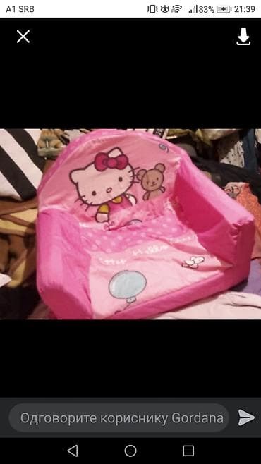 Dečja fotelja – Hello Kitty - Mekana, lagana foteljica za decu at lalafo.rs — 3 Dečja fotelja – Hello Kitty - Mekana, lagana foteljica za decu — 3