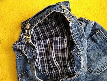 Pantalone sa tregerima za bebe somotske teget i teksas plave na lalafo.rs — 6 Pantalone sa tregerima za bebe somotske teget i teksas plave — 6