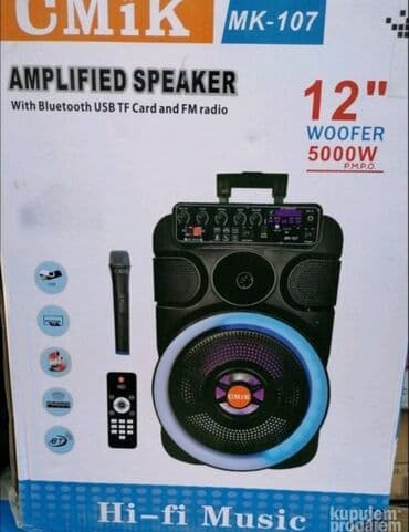 Ostali aksesoari: Bluetooth karaoke zvučnik cmik mk 107. bluetooth karaoke zvučnik cmik na lalafo.rs Ostali aksesoari: Bluetooth karaoke zvučnik cmik mk 107. bluetooth karaoke zvučnik cmik