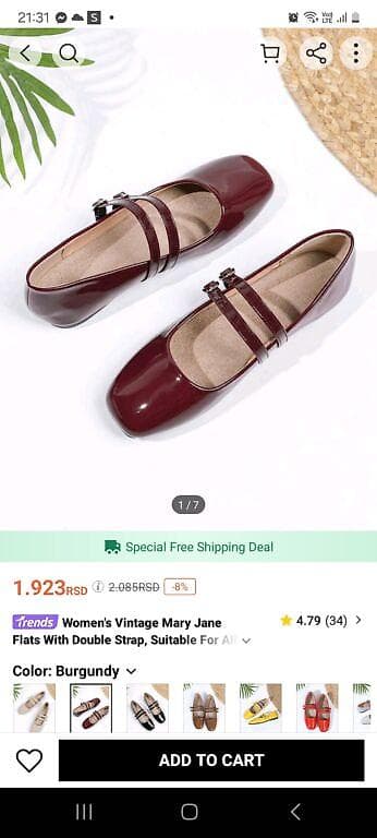 Lakirane cipele u bordo boji u broju 42
u svojoj kutiji at lalafo.rs — 1 Lakirane cipele u bordo boji u broju 42
u svojoj kutiji — 1