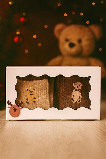 Teddy Bear zenske carape - 2 para u kutiji NOVO Božićne ženske čarape na lalafo.rs — 1 Teddy Bear zenske carape - 2 para u kutiji NOVO Božićne ženske čarape — 1