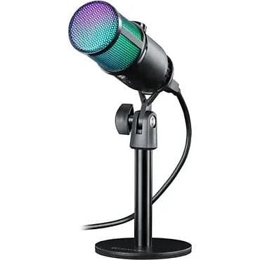 USB kondenzatorski mikrofon sa RGB osvetljenjem na stonom stalku. - na lalafo.rs USB kondenzatorski mikrofon sa RGB osvetljenjem na stonom stalku. -