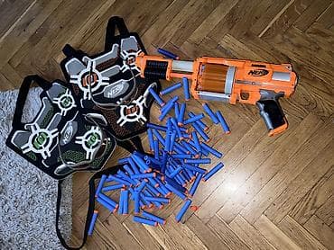 Dečije igračke puške i pištolji: NERF DART TAG puška sa štitnicima,naočarima i gomilom municije na lalafo.rs — 1 Dečije igračke puške i pištolji: NERF DART TAG puška sa štitnicima,naočarima i gomilom municije — 1