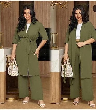 03. L. 💃 Komplet za punije dame – kardigan + pantalone Elegantno na lalafo.rs 03. L. 💃 Komplet za punije dame – kardigan + pantalone Elegantno