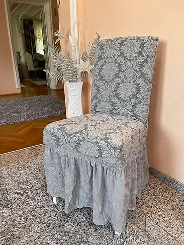 Nameštaj: 03. Жакард навлаке за столице са карнерима ✨ Комплет од 6 комада - na lalafo.rs — 5 Nameštaj: 03. Жакард навлаке за столице са карнерима ✨ Комплет од 6 комада - — 5