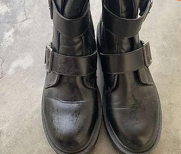 Crne ženske čizme sa platformom i kopčama. - Materijal: glatka eko na lalafo.rs — 2 Crne ženske čizme sa platformom i kopčama. - Materijal: glatka eko — 2