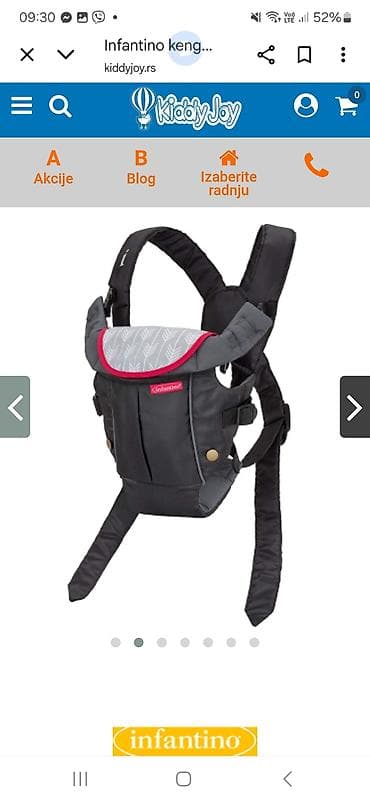 Infantino kengur nosiljka za bebe - Ergonomska nosiljka sa na lalafo.rs — 1 Infantino kengur nosiljka za bebe - Ergonomska nosiljka sa — 1