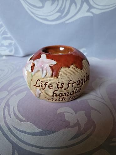 Svecnjak nov rucni rad 80te. Svecnjak za okrugle i visoke svece na lalafo.rs — 2 Svecnjak nov rucni rad 80te. Svecnjak za okrugle i visoke svece — 2