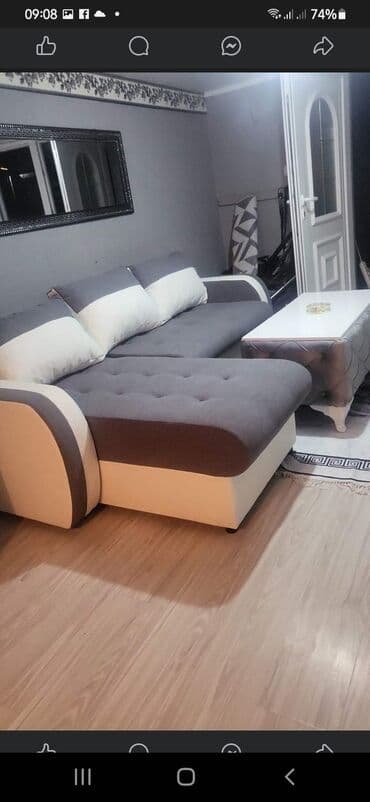 Ugaona garnitura na razvlačenje sa ležajem i sandukom - Moderni L na lalafo.rs Ugaona garnitura na razvlačenje sa ležajem i sandukom - Moderni L