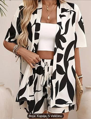 Ženski dvodelni komplet – lagani kimono + šorts Obim Grudi 107cm na lalafo.rs Ženski dvodelni komplet – lagani kimono + šorts Obim Grudi 107cm