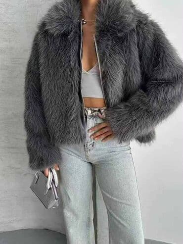 One size, Sa postavom, Veštačko krzno, bоја - Siva na lalafo.rs One size, Sa postavom, Veštačko krzno, bоја - Siva