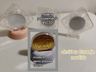 Okviri za čuvanje novčića - Model B: postolje + providni okvir za na lalafo.rs Okviri za čuvanje novčića - Model B: postolje + providni okvir za