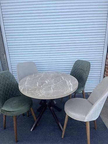 Okrugli trpezarijski set – sto sa 4 stolice - Dizajn: moderan okrugli na lalafo.rs — 2 Okrugli trpezarijski set – sto sa 4 stolice - Dizajn: moderan okrugli — 2