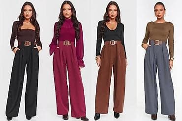 pantalone butiku ali: L11. Ženske pantalone sa širokim nogavicama i visokim strukom - Kroj na lalafo.rs — 1 pantalone butiku ali: L11. Ženske pantalone sa širokim nogavicama i visokim strukom - Kroj — 1