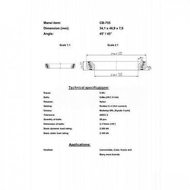 LEŽAJ VILJUŠKE CB-755 34,1X46,9X7 45/45 | Industrijski ležaj na lalafo.rs LEŽAJ VILJUŠKE CB-755 34,1X46,9X7 45/45 | Industrijski ležaj