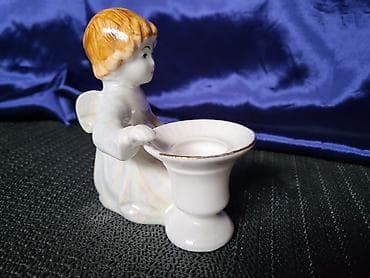 Nov porcelanski svecnja andjela iz 70ih.god. Nov svecnjak sa sedef na lalafo.rs — 3 Nov porcelanski svecnja andjela iz 70ih.god. Nov svecnjak sa sedef — 3
