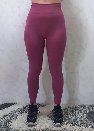 cista koza broj: Ženske sportske helanke – visoki struk, bešavne - Boja: ciklama/roze na lalafo.rs — 2 cista koza broj: Ženske sportske helanke – visoki struk, bešavne - Boja: ciklama/roze — 2