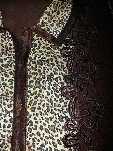 Tunika tigrastog desena sa vezenom cipkom, Sa dugim prozirnim na lalafo.rs — 2 Tunika tigrastog desena sa vezenom cipkom, Sa dugim prozirnim — 2