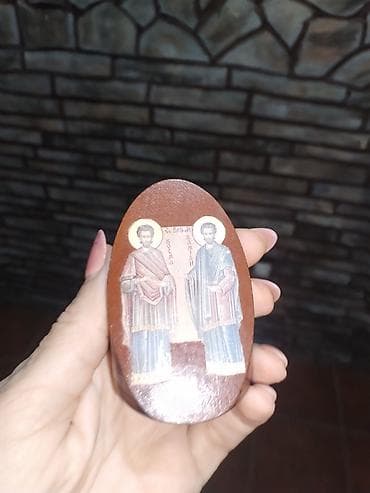 Ikona prikazuje svete Kozmu i Damjana at lalafo.rs — 1 Ikona prikazuje svete Kozmu i Damjana — 1