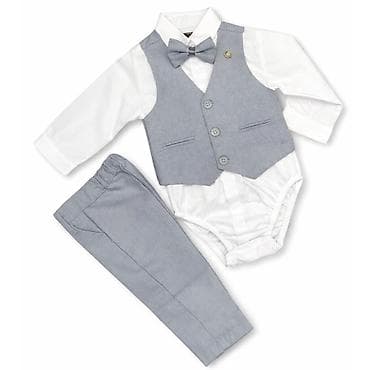 Children's Items: Svečani komplet za bebu – 3 dela - Košulja-bodi sa dugim rukavima u at lalafo.rs — 1 Children's Items: Svečani komplet za bebu – 3 dela - Košulja-bodi sa dugim rukavima u — 1