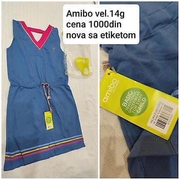 Dečija haljina Amibo, veličina 14/164. - Materijal: 95% pamuk, 5% na lalafo.rs — 1 Dečija haljina Amibo, veličina 14/164. - Materijal: 95% pamuk, 5% — 1