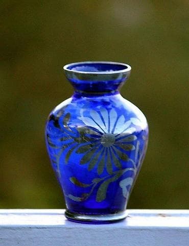 Mala vaza od Murano stakla Blue Pattern Silver Art. Prelepa mala at lalafo.rs — 3 Mala vaza od Murano stakla Blue Pattern Silver Art. Prelepa mala — 3