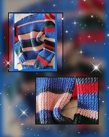 Džemper novi ručno pleteni vel XL. Obim grudi 90 cm, dužina 66 cm na lalafo.rs Džemper novi ručno pleteni vel XL. Obim grudi 90 cm, dužina 66 cm