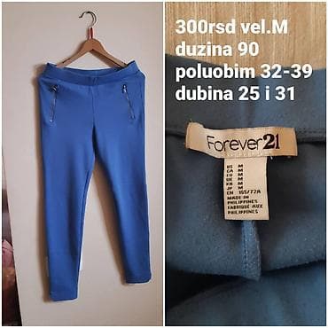 Forever 21 ženske pantalone – plave - Veličina: M (US/EU/UK/KR/JP M; na lalafo.rs — 1 Forever 21 ženske pantalone – plave - Veličina: M (US/EU/UK/KR/JP M; — 1