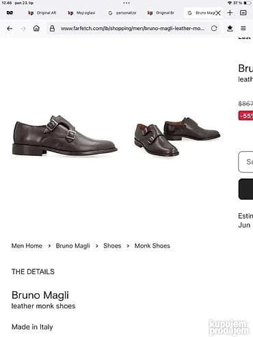 Original Bruno Magli cipele 41 / 2 para NOVE 100% koza Made in na lalafo.rs — 8 Original Bruno Magli cipele 41 / 2 para NOVE 100% koza Made in — 8