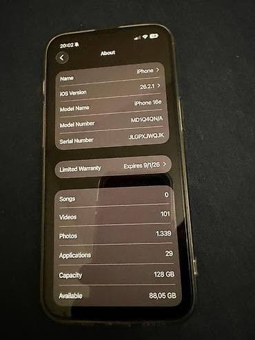 Iphone 16e black 128gb simfree, icloud free, baterija 100% zastitno na lalafo.rs — 10 Iphone 16e black 128gb simfree, icloud free, baterija 100% zastitno — 10